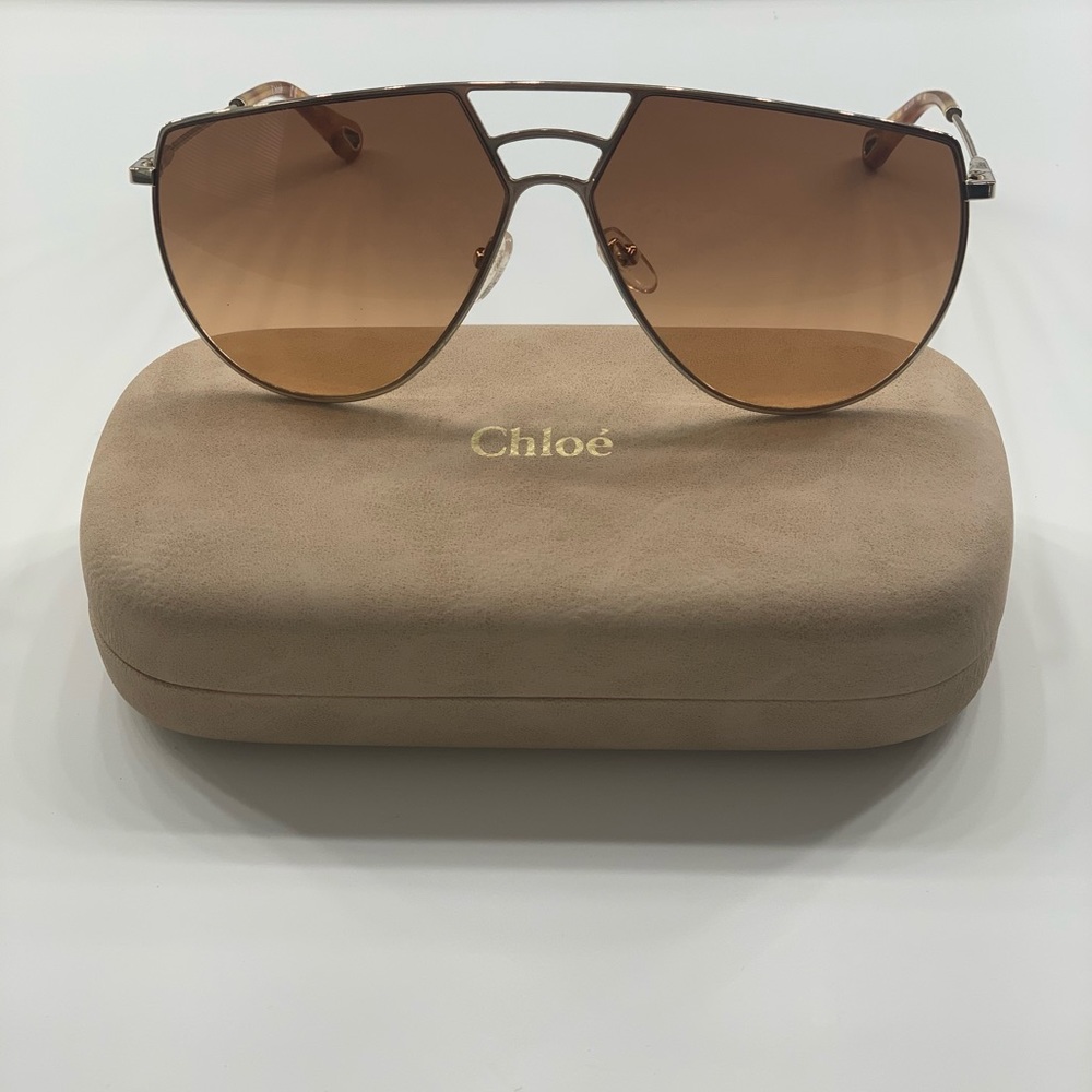 Chloe Ricky Aviator Gold Sunglasses!